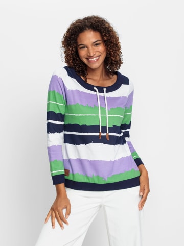 WITT WEIDEN Sweatshirt in ecru-marine-bedruckt