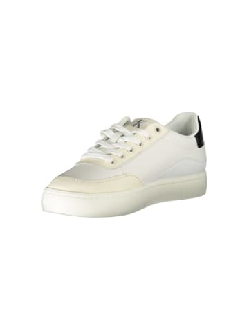 Calvin Klein Weiße Polyurethan-Sneaker