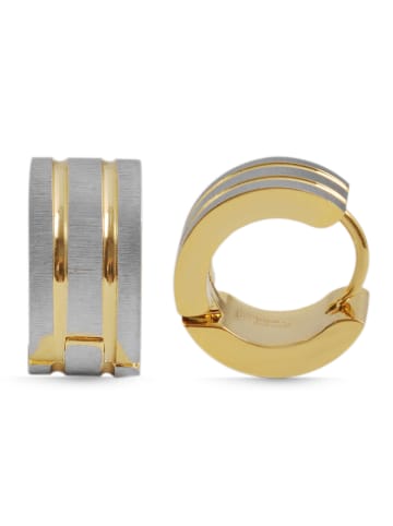 Adeliás Damen Ohrringe – Klappcreole aus Edelstahl in silber