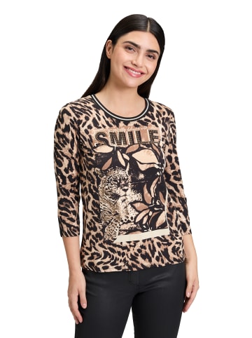 Betty Barclay Basic Shirt mit Print in Schwarz/Beige