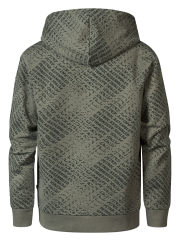 Petrol Industries Hoodie mit Allover-Muster Shaktoolik in Grün