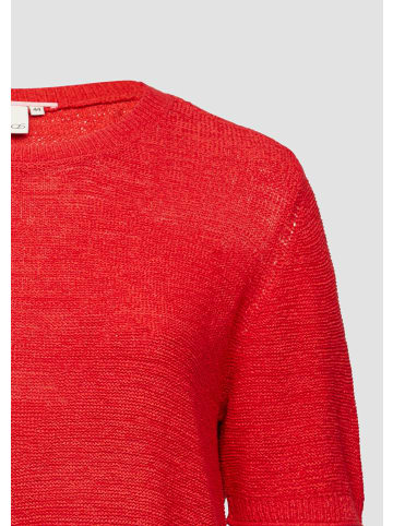QS Strickpullover kurzarm in Rot