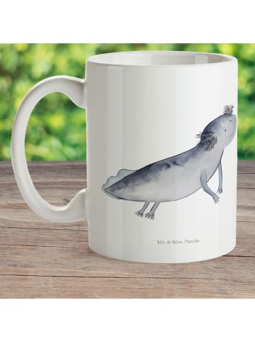 Mr. & Mrs. Panda Plastikbecher Axolotl Schwimmen ohne Spruch in Weiß