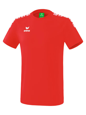 erima Essential 5-C T-Shirt in rot/weiss