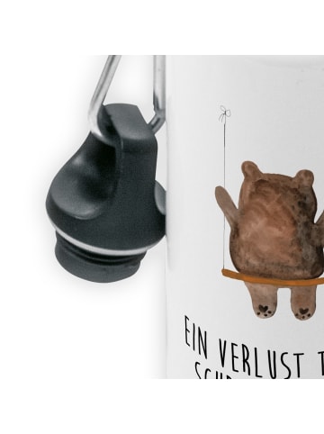 Mr. & Mrs. Panda Trinkflasche Bär Schaukel mit Spruch in Weiß