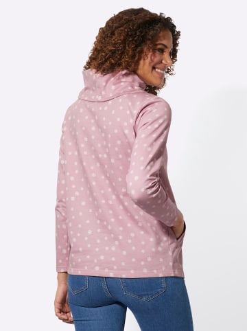 WITT WEIDEN Sweatshirt in mauve-weiß-bedruckt