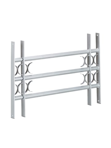 relaxdays Fenstergitter Einbruchschutz in Grau - (B)70-105 x (H)45 cm