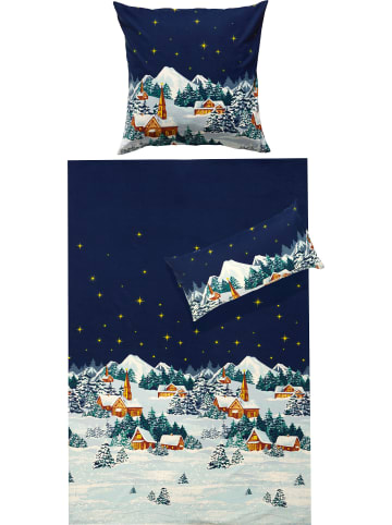 Erwin Müller Fein Biber Bettwäsche in blau