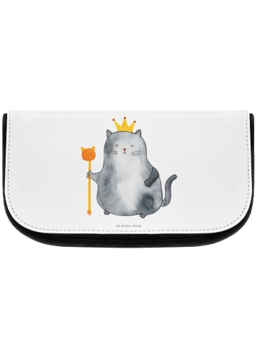 Mr. & Mrs. Panda Beautytasche Katze König ohne Spruch in Weiß