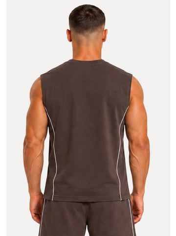 SMILODOX Regular Fit Tank Top Torvano in Braun