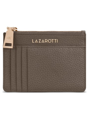 Lazarotti Bologna Leather Schlüsseletui Leder 11,5 cm mit Air Tag Fach in taupe
