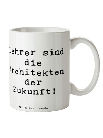 Mr. & Mrs. Panda Tasse Spruch Lehrer Zukunftsarchitekten mit Spruch in Weiß