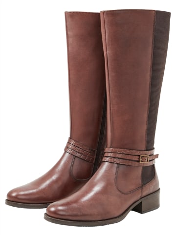 sheego Weitschaftstiefel in dunkelbraun