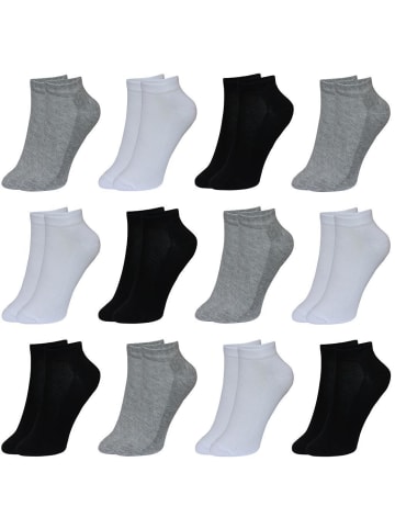 LOREZA 12 Paar Kurzsocken - Basics - Mehrfarbig