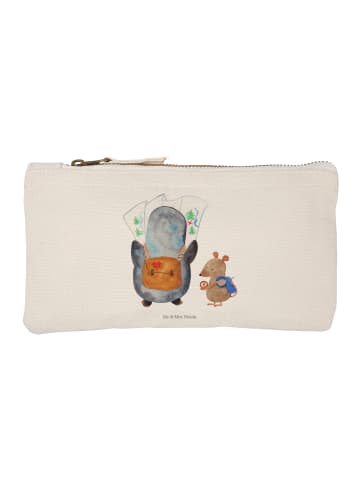 Mr. & Mrs. Panda Schminktasche Pinguin & Maus Wanderer ohne Spruch in Weiß