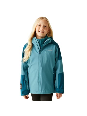 Regatta Trekktain 3 in 1 Jacke / Outdoorjacke Wasserdicht mit Kapuze in Blau