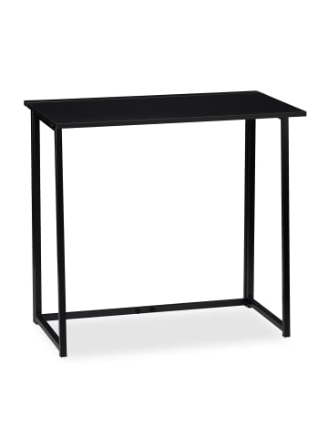relaxdays Schreibtisch in Schwarz - (B)80 x (H)74,5 x (T)45 cm