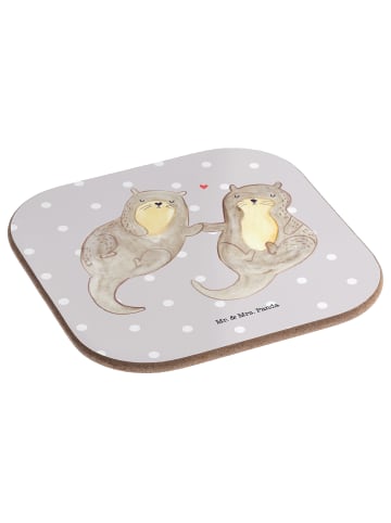 Mr. & Mrs. Panda Design Untersetzer Otter Hände halten ohne Spruch in Grau Pastell