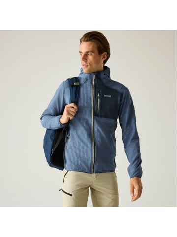 Regatta Fleecejacke Alven mit Kapuze in blau