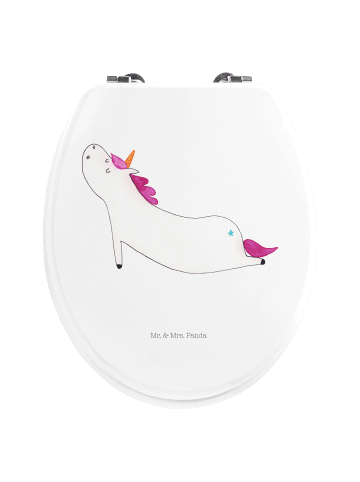 Mr. & Mrs. Panda Klodeckel Einhorn Yoga ohne Spruch in Weiß
