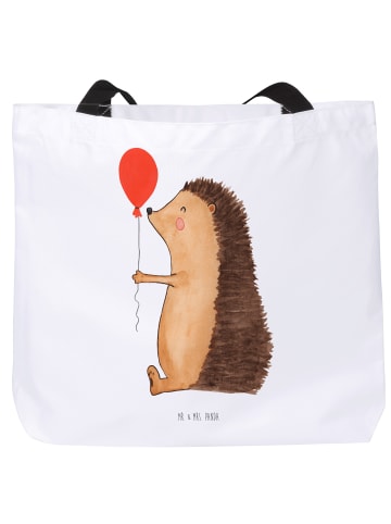Mr. & Mrs. Panda Shopper Igel mit Luftballon ohne Spruch in Weiß