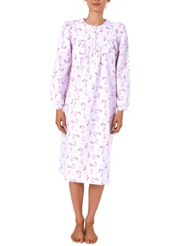 NORMANN Finett Nachthemd Knopfleiste am Hals - 37488 in pink