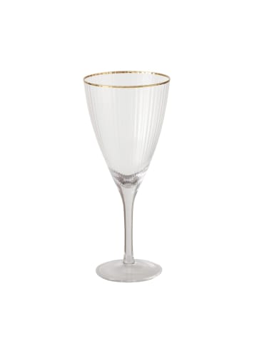 Boltze Weinglas Sofia mit Goldrand in klar
