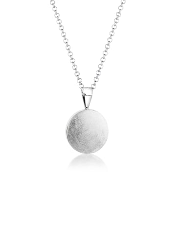 Nenalina Halskette 925 Sterling Silber Geo, Kreis, Plättchen in Silber