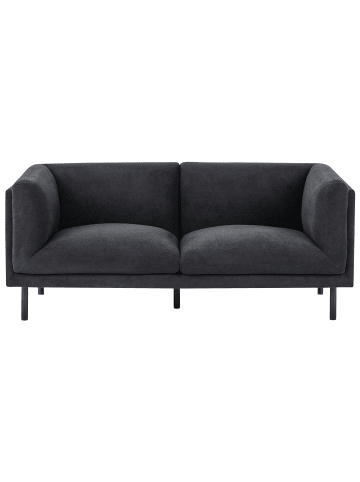 Beliani 2-Sitzer Sofa VORGOD in Schwarz - (W) 180 x (H) 76 x (L) 84 cm