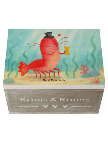 Mr. & Mrs. Panda Holzbox Hummer Weizen Design ohne Spruch in Weiß