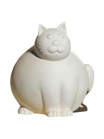 GILDE Figur Katze "Molli" in Creme - H. 30 cm - B. 27 cm