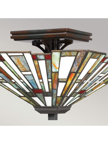 Licht-Erlebnisse Deckenlampe (B)36.7 x (L)36.7 x (H)19.6 cm in Bronze Antik BuntBronze Antik Bunt