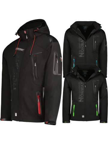 Geographical Norway Softshelljacken in Schwarz/Rot