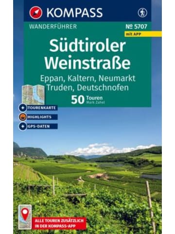 Kompass-Karten Buch - KOMPASS Wanderführer Südtiroler Weinstraße, 50 Touren mi