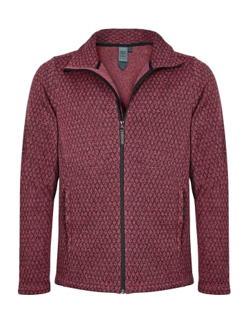 elkline Strick Fleecejacke Selfoss in darkredmelange