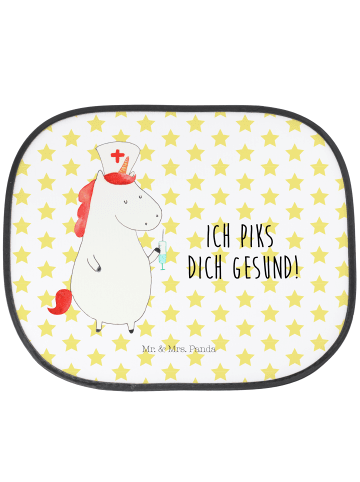 Mr. & Mrs. Panda sonnenschutz Einhorn Krankenschwester mit Spruch in Weiß
