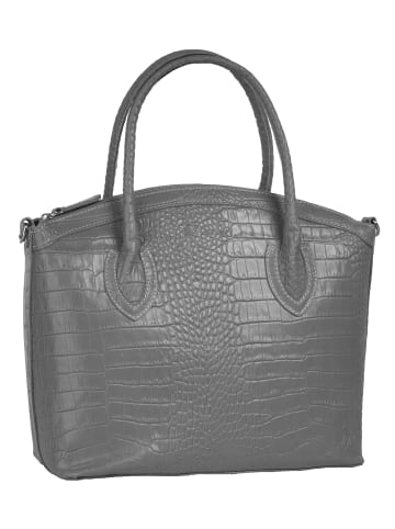 Cluty Handtasche echt Leder in grau
