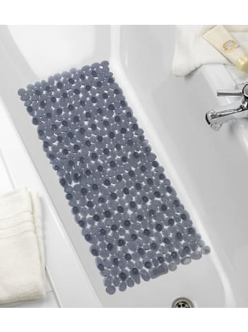 Wenko Anti-Rutsch-Badematte PARADISE - anthrazit in Anthrazitfarben, 36 x 71 cm