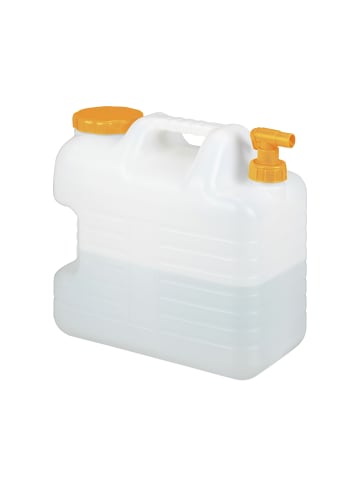 relaxdays Wasserkanister in Weiß/ Orange - 20 Liter