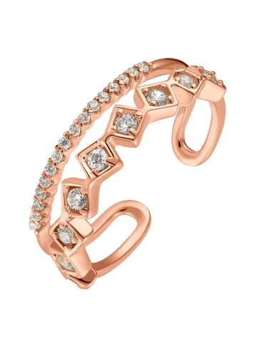 Steel_Art Ring mit Steinen Lina rose goldfarben in rosegoldfarben