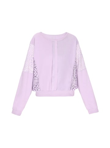 IZIA Women Sweatshirt in Grey Pink