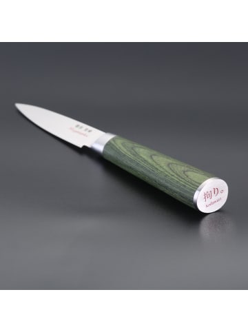 Takahiro Miyazaki Miyazaki Kodawari 3 tlg. Santokumesser set, Griff aus Pakkaholz grün