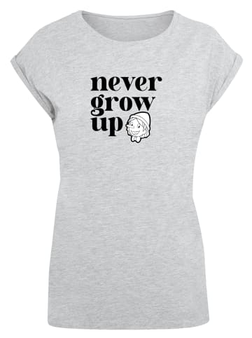 F4NT4STIC T-Shirt Heroes of Childhood Pinocchio Never Grow Up in grau meliert