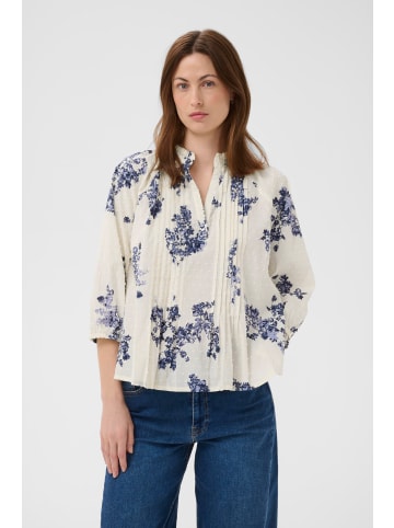 PART TWO Bluse langarm AlettaPW Lockere Passform in Blue Shadow Flower Print