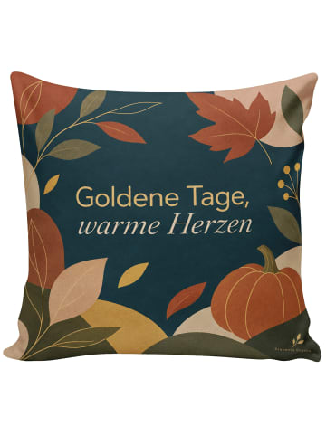 Mr. & Mrs. Panda Kissen Herbstmotiv modern Design mit Spruch in Weiß