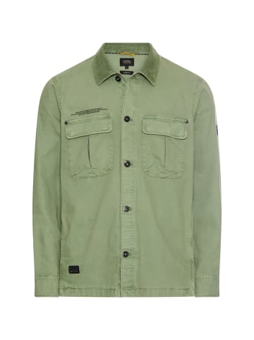 Camel Active Overshirt mit Pattentaschen und 2-Wege Stretch in Blattgrün