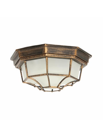 Licht-Erlebnisse Außen Deckenlampe (B)27 x (L)27 x (H)13 cm in Kupfer Antik