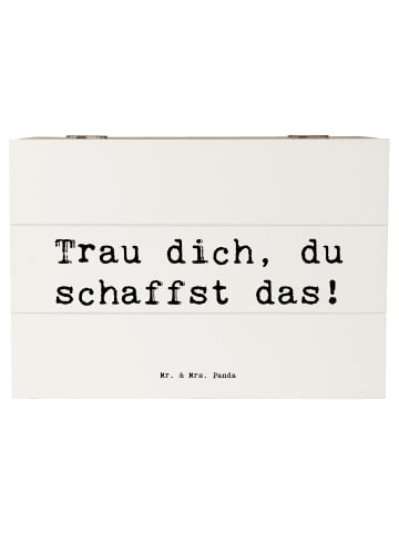 Mr. & Mrs. Panda Box Spruch Angst überwinden mit Spruch in Weiß