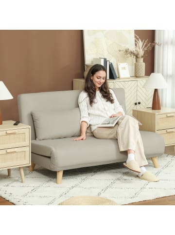 HOMCOM Schlafsofa-130L x 78B x 79H cm-Beige