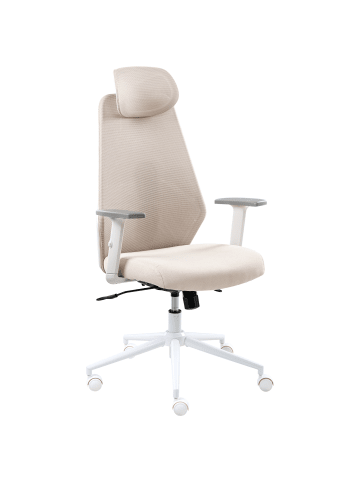 Beliani Bürostuhl ORYN in Beige/Weiß - (W) 71 x (H) 111 x (L) 65 cm
